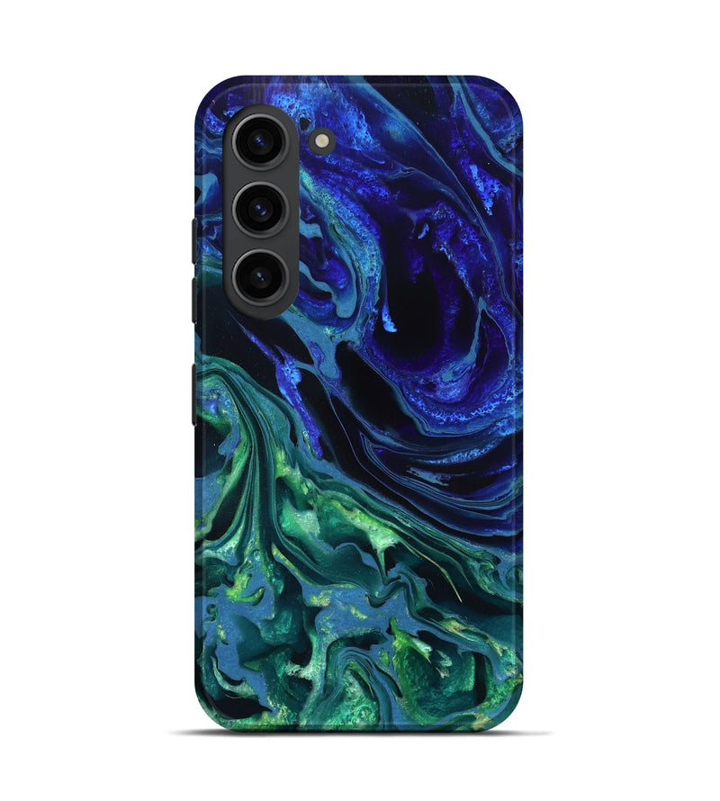 Galaxy S23 ResinArt Live Edge Phone Case - Stone (Blue, 832042)