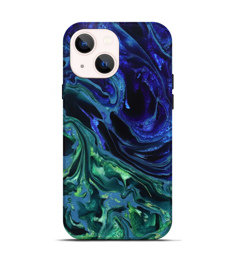 iPhone 14 ResinArt Live Edge Phone Case - Stone (Blue, 832042)