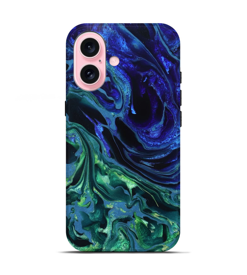 iPhone 17 ResinArt Live Edge Phone Case - Stone (Blue, 832042)