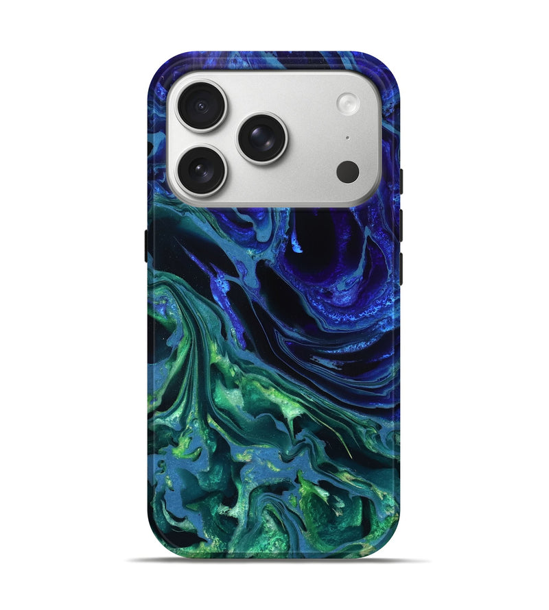 iPhone 17 Pro ResinArt Live Edge Phone Case - Stone (Blue, 832042)