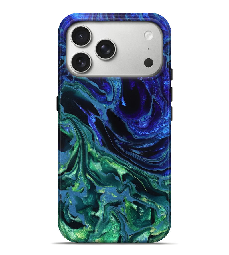 iPhone 17 Pro Max ResinArt Live Edge Phone Case - Stone (Blue, 832042)