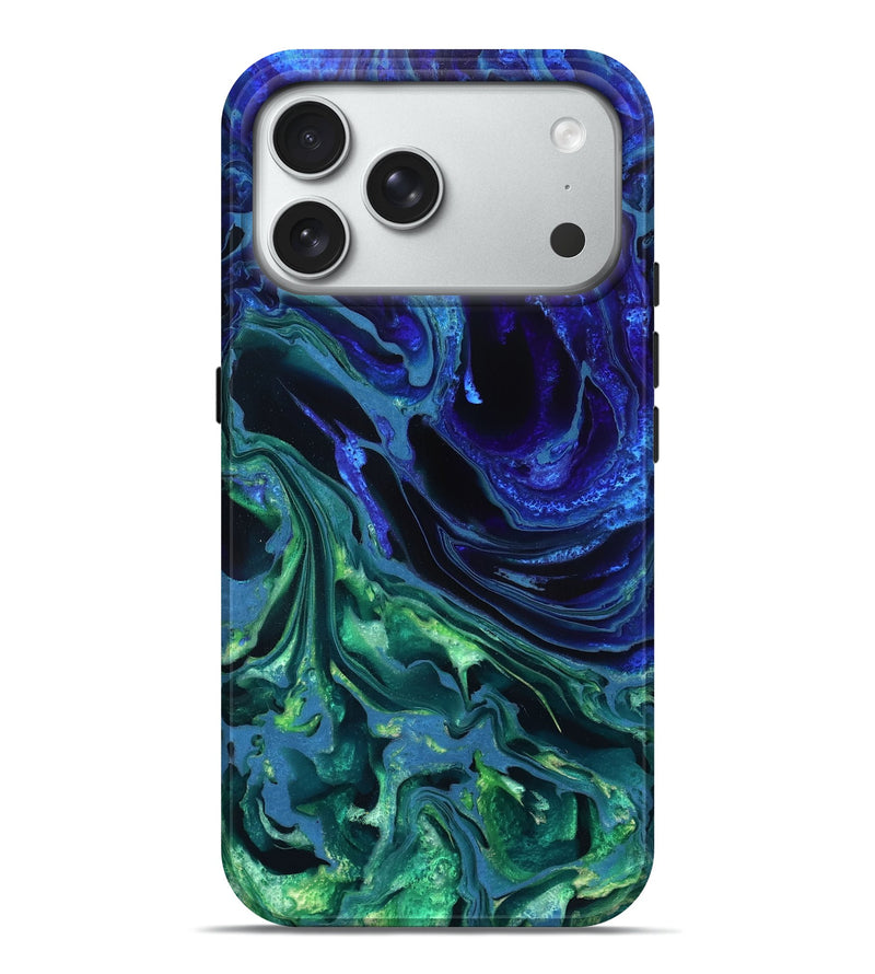 iPhone 18 Pro Max ResinArt Live Edge Phone Case - Stone (Blue, 832042)