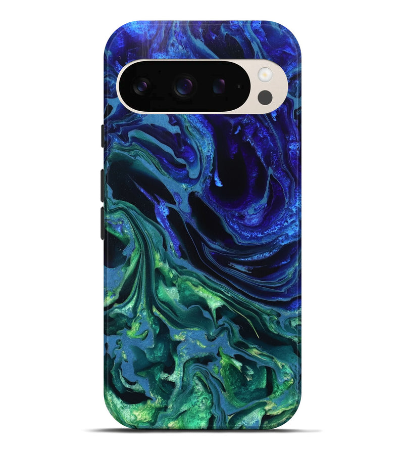 Pixel 10 Pro XL ResinArt Live Edge Phone Case - Stone (Blue, 832042)