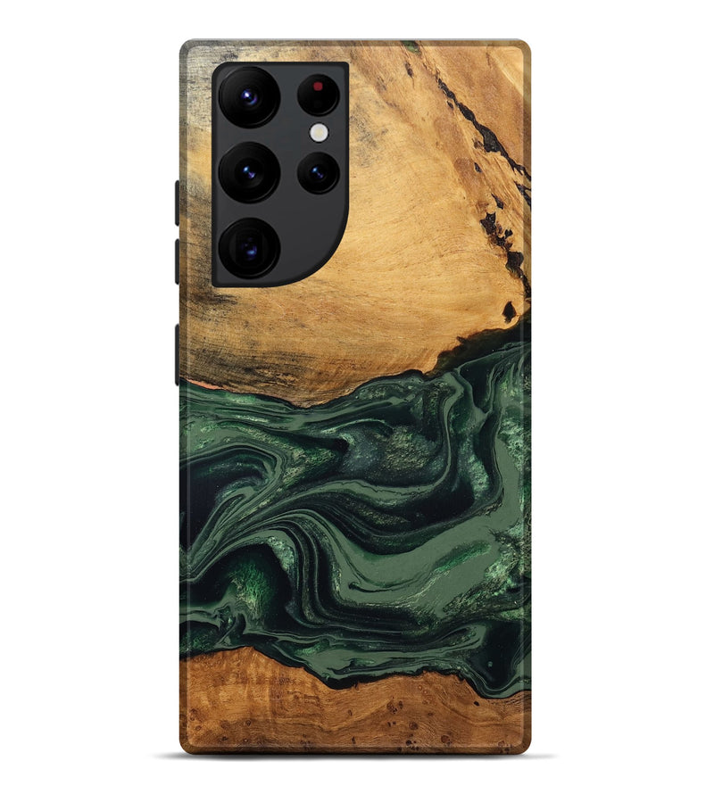 Galaxy S22 Ultra Wood Live Edge Phone Case - Shanna (Green, 832043)