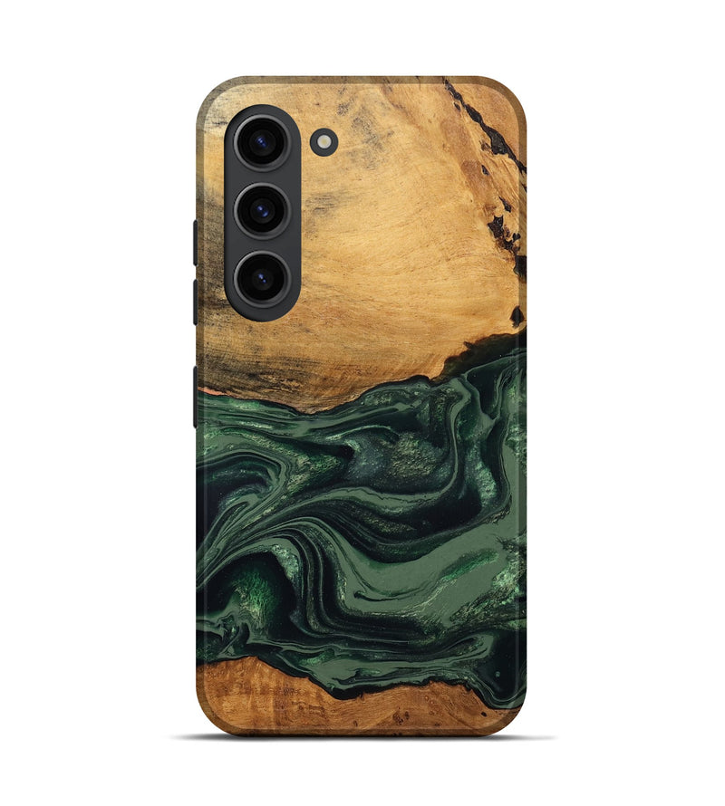 Galaxy S23 Wood Live Edge Phone Case - Shanna (Green, 832043)