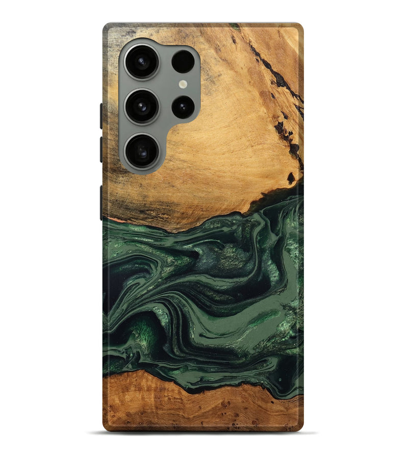 Galaxy S24 Ultra Wood Live Edge Phone Case - Shanna (Green, 832043)