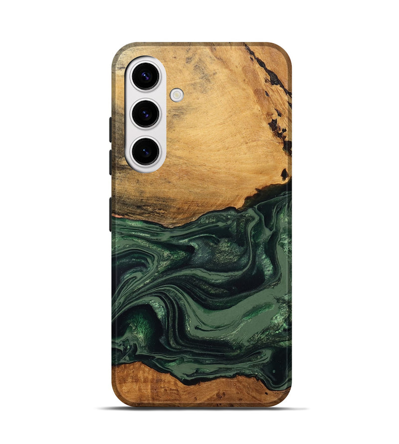 Galaxy S25 Wood Live Edge Phone Case - Shanna (Green, 832043)