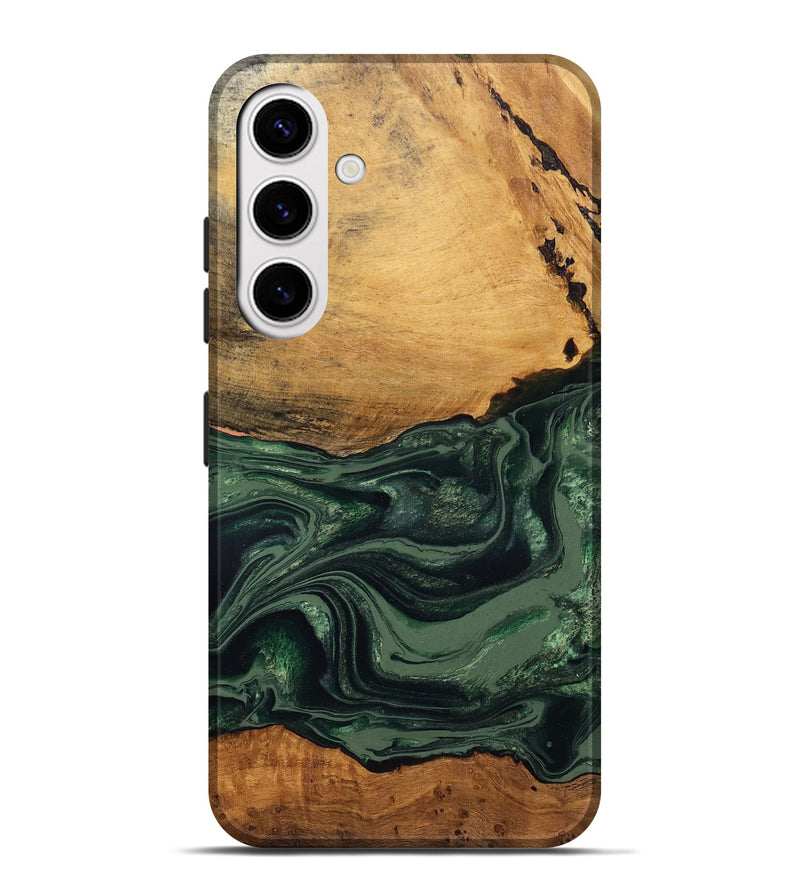Galaxy S25 Plus Wood Live Edge Phone Case - Shanna (Green, 832043)