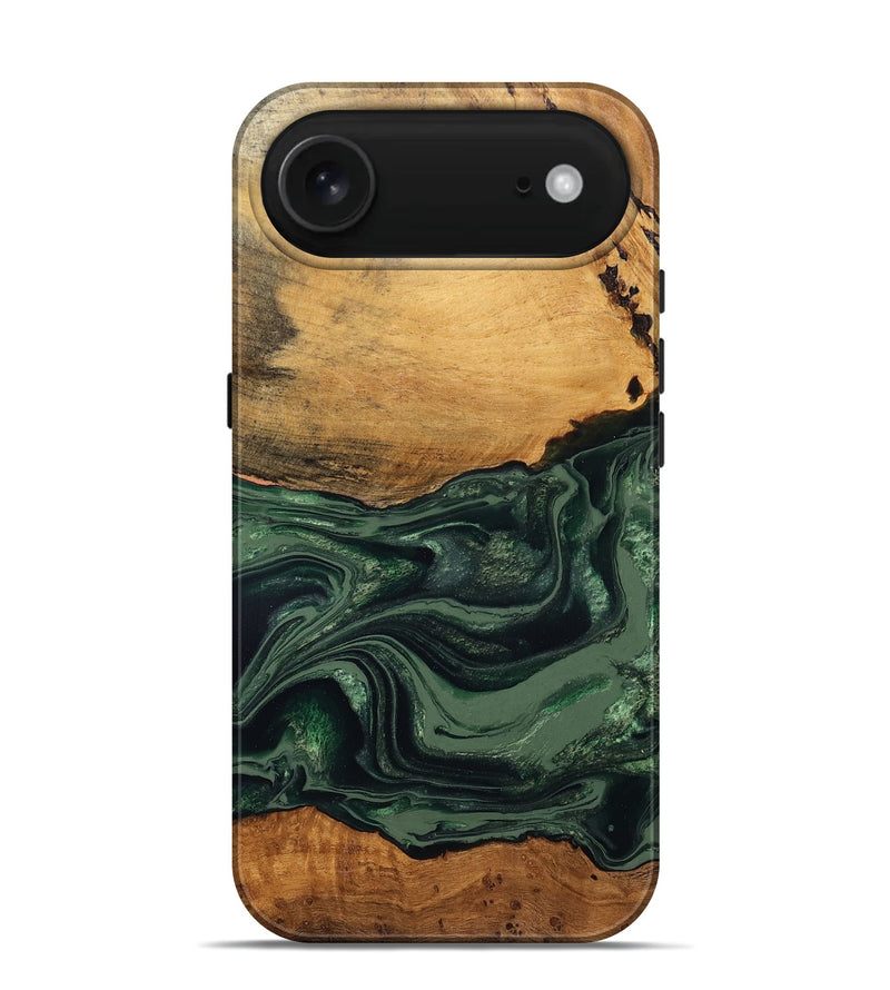 iPhone 17 Air Wood Live Edge Phone Case - Shanna (Green, 832043)