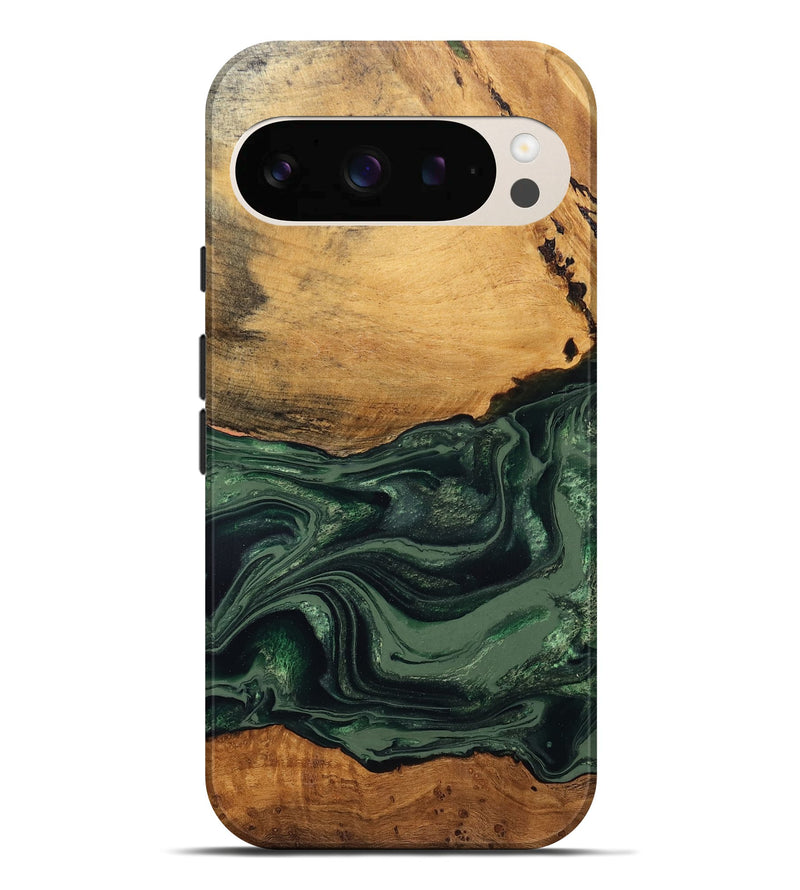 Pixel 10 Pro XL Wood Live Edge Phone Case - Shanna (Green, 832043)