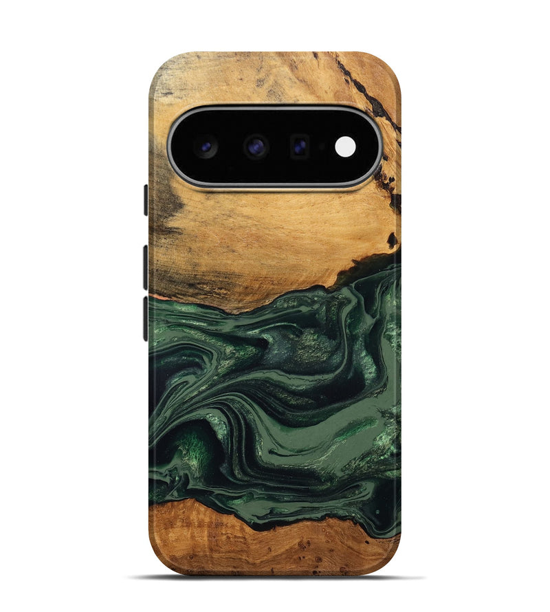 Pixel 11 Pro Wood Live Edge Phone Case - Shanna (Green, 832043)