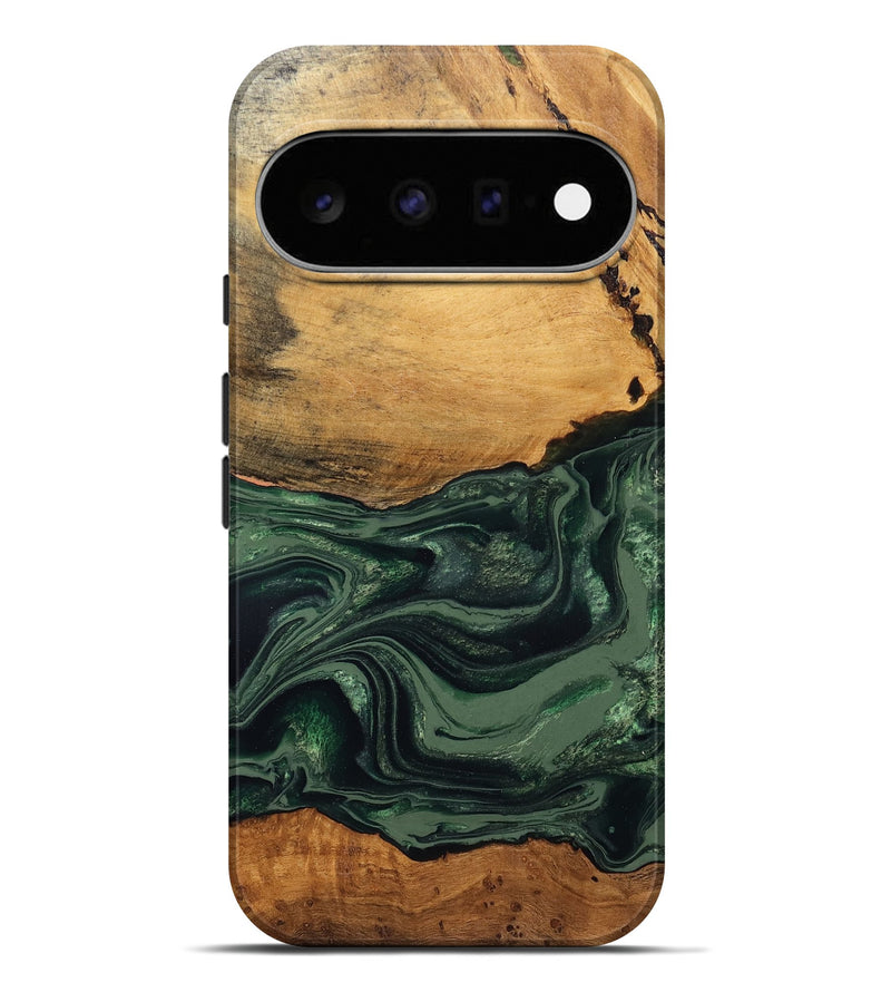 Pixel 11 Pro XL Wood Live Edge Phone Case - Shanna (Green, 832043)