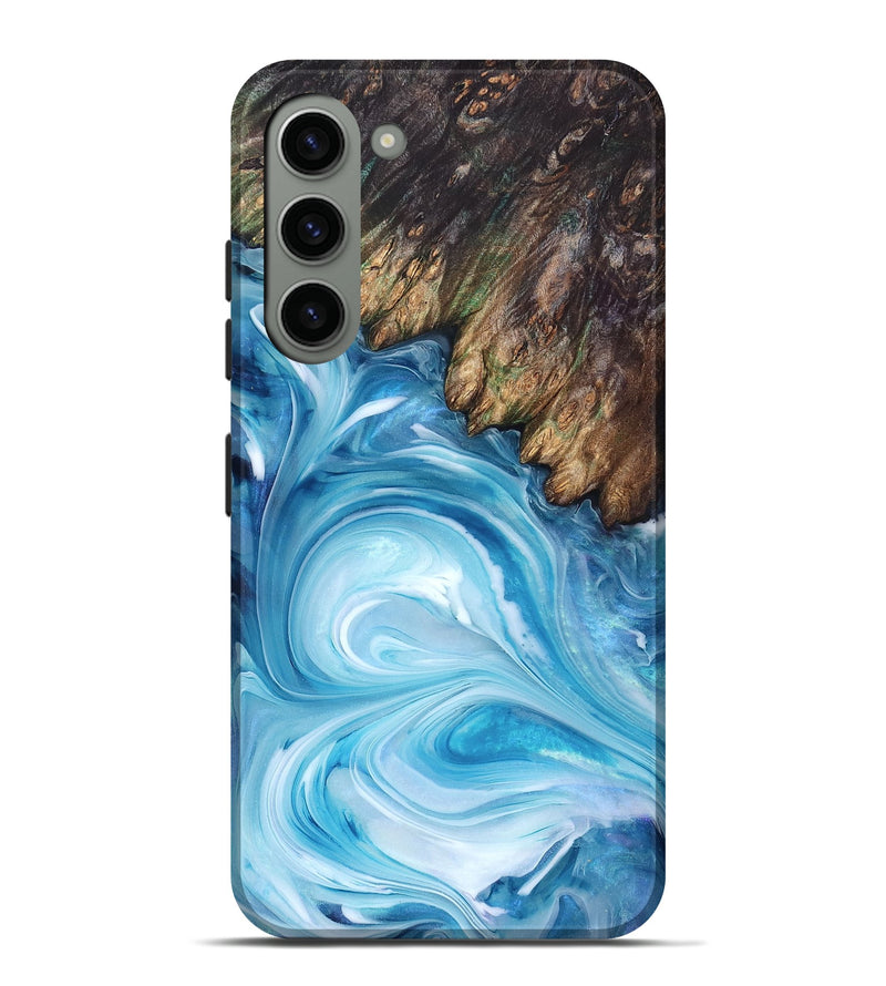 Galaxy S23 Plus Wood Live Edge Phone Case - Woodrow (Blue, 832044)