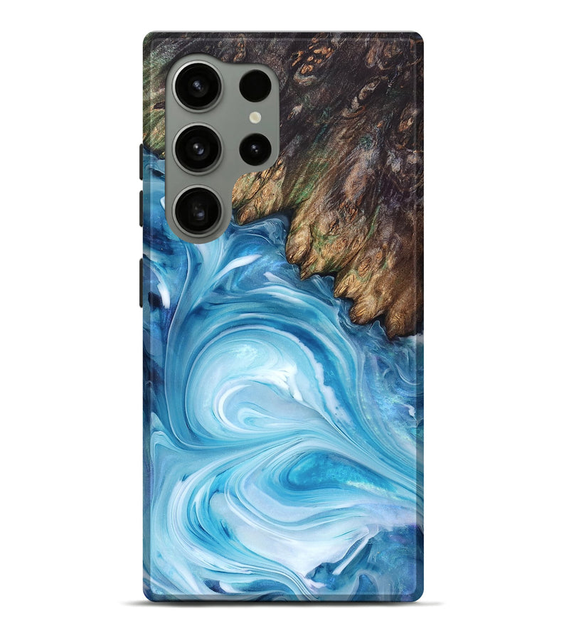 Galaxy S24 Ultra Wood Live Edge Phone Case - Woodrow (Blue, 832044)