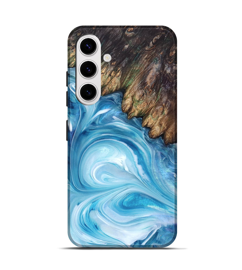 Galaxy S25 Wood Live Edge Phone Case - Woodrow (Blue, 832044)