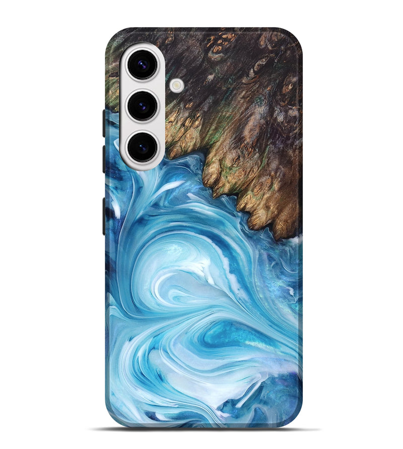 Galaxy S25 Plus Wood Live Edge Phone Case - Woodrow (Blue, 832044)