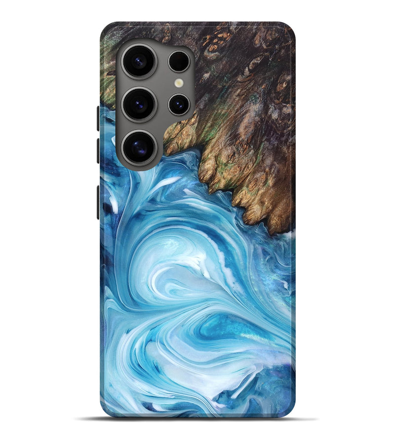 Galaxy S25 Ultra Wood Live Edge Phone Case - Woodrow (Blue, 832044)