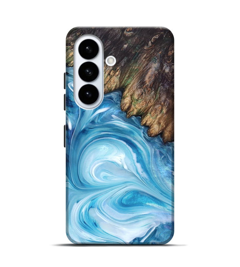 Galaxy S26 Wood Live Edge Phone Case - Woodrow (Blue, 832044)