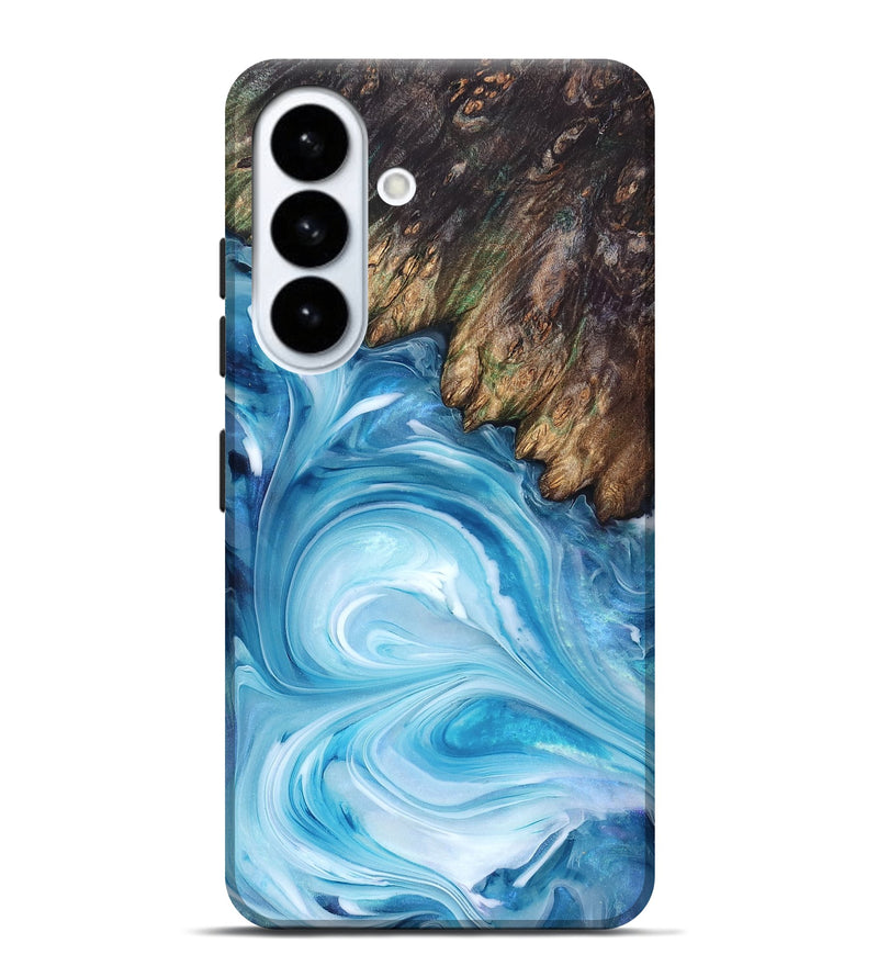 Galaxy S26 Plus Wood Live Edge Phone Case - Woodrow (Blue, 832044)