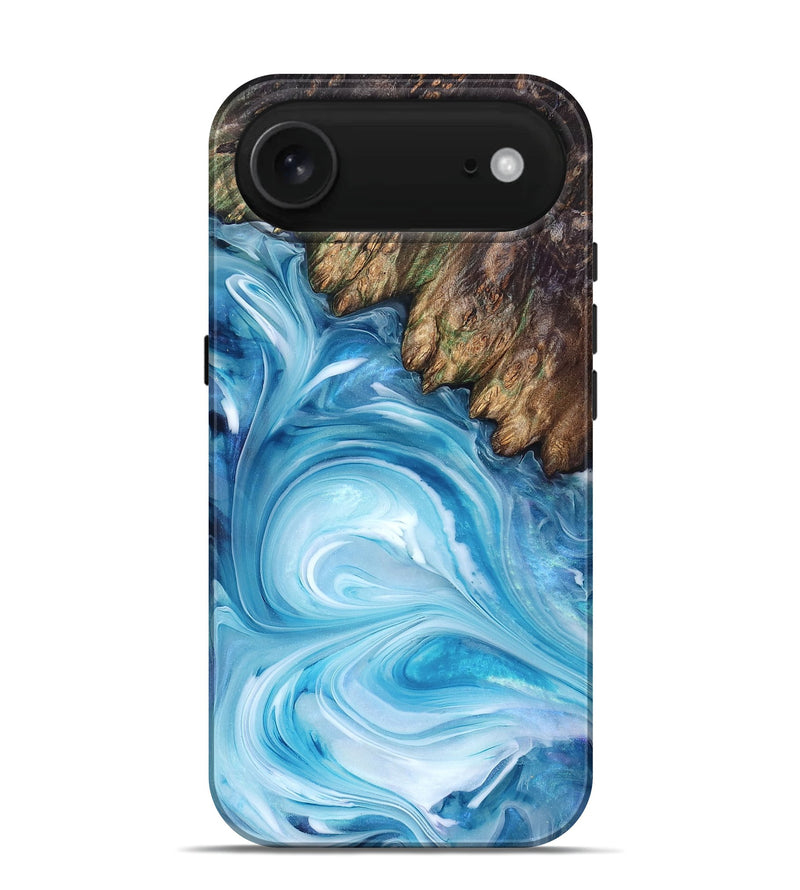 iPhone 17 Air Wood Live Edge Phone Case - Woodrow (Blue, 832044)