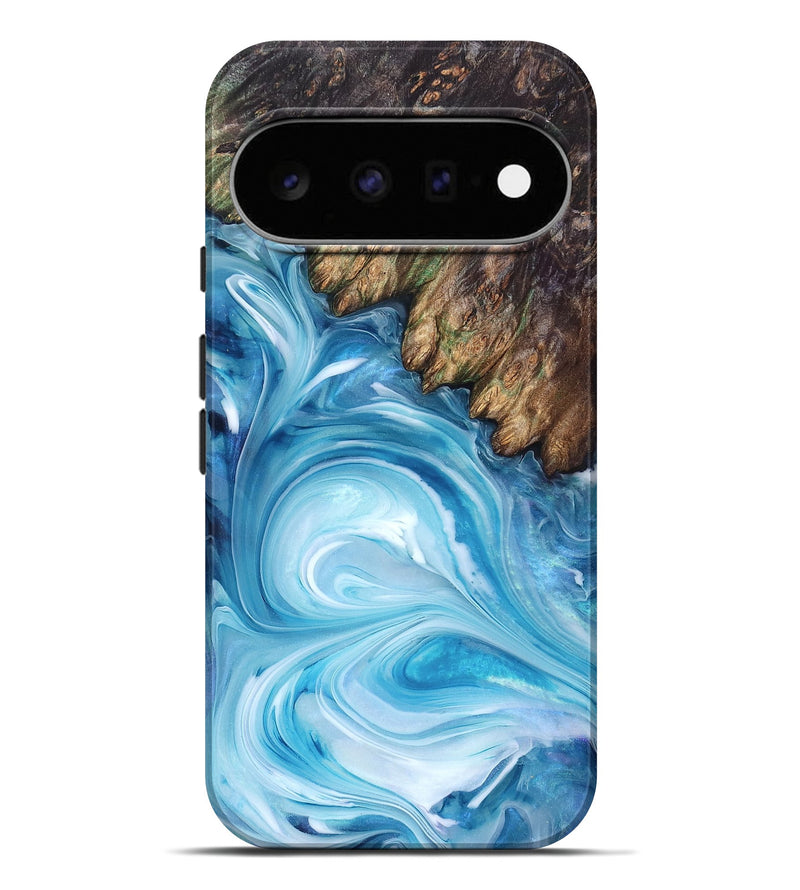 Pixel 11 Pro XL Wood Live Edge Phone Case - Woodrow (Blue, 832044)