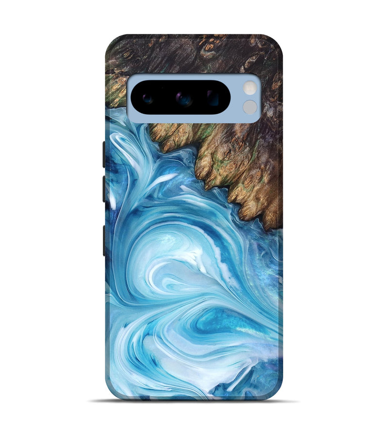 Pixel 8 Pro Wood Live Edge Phone Case - Woodrow (Blue, 832044)