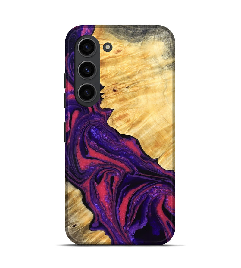 Galaxy S23 Wood Live Edge Phone Case - Simon (Purple, 832045)