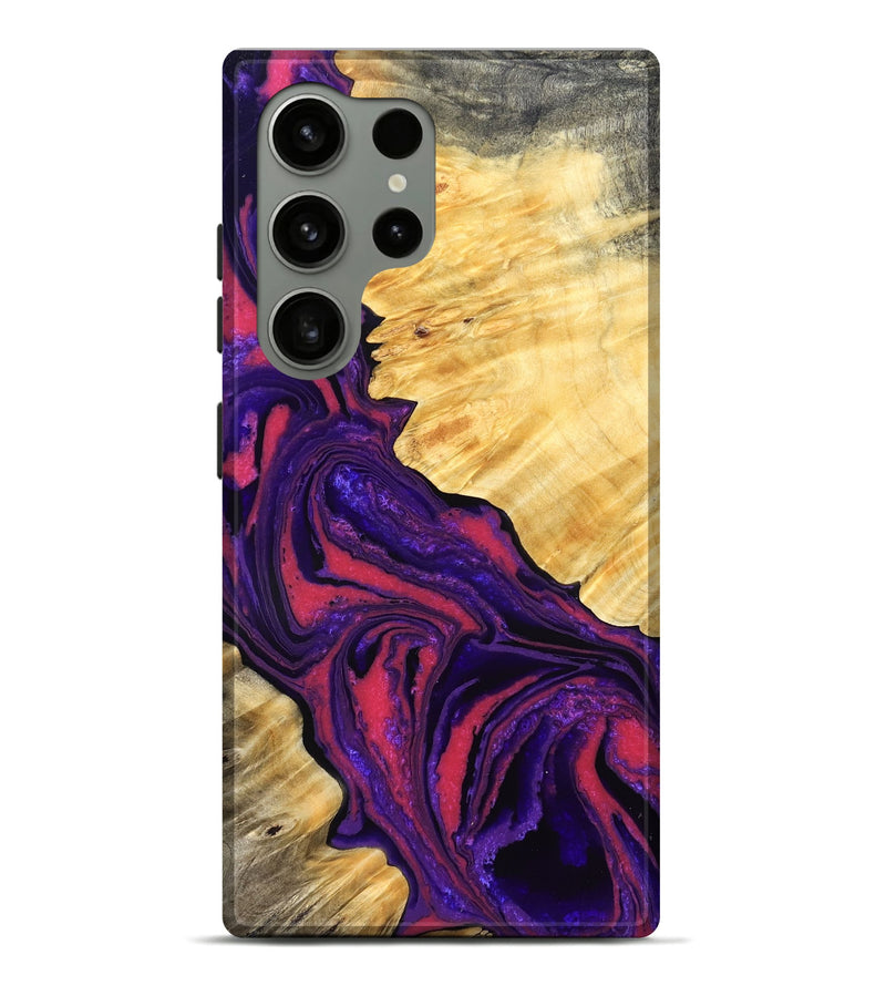 Galaxy S24 Ultra Wood Live Edge Phone Case - Simon (Purple, 832045)