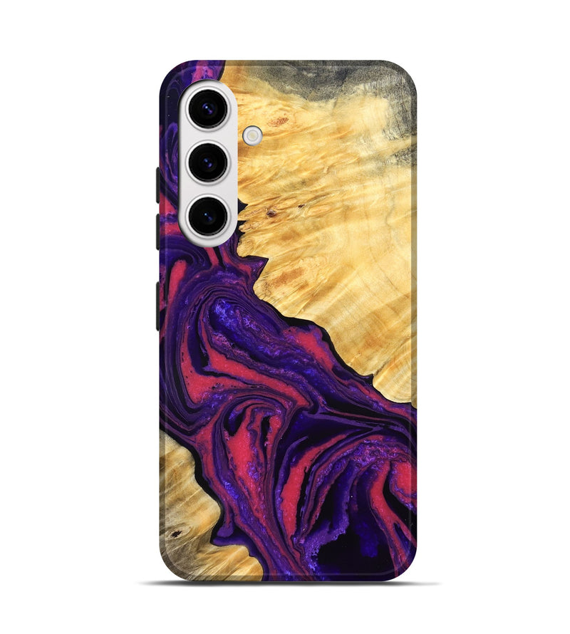 Galaxy S25 Wood Live Edge Phone Case - Simon (Purple, 832045)
