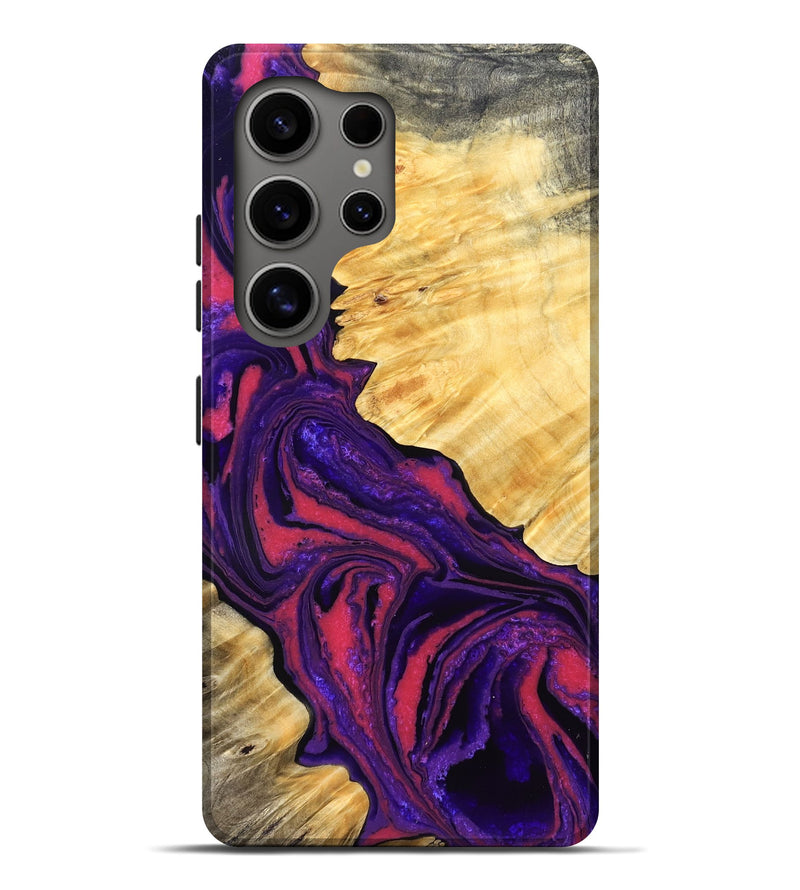 Galaxy S25 Ultra Wood Live Edge Phone Case - Simon (Purple, 832045)