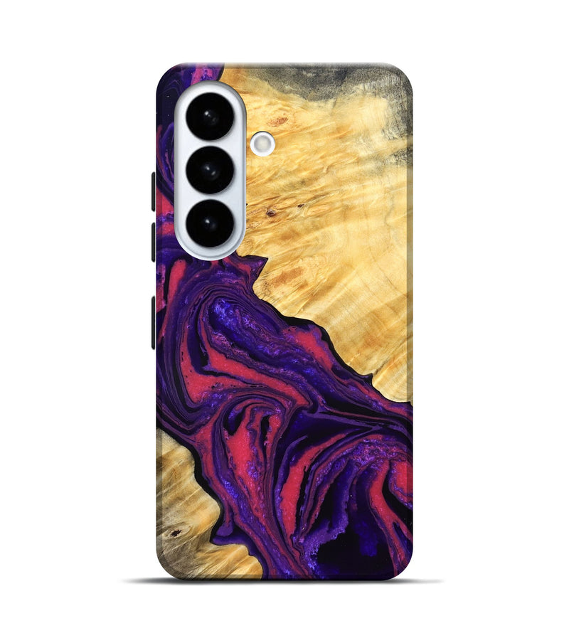 Galaxy S26 Wood Live Edge Phone Case - Simon (Purple, 832045)