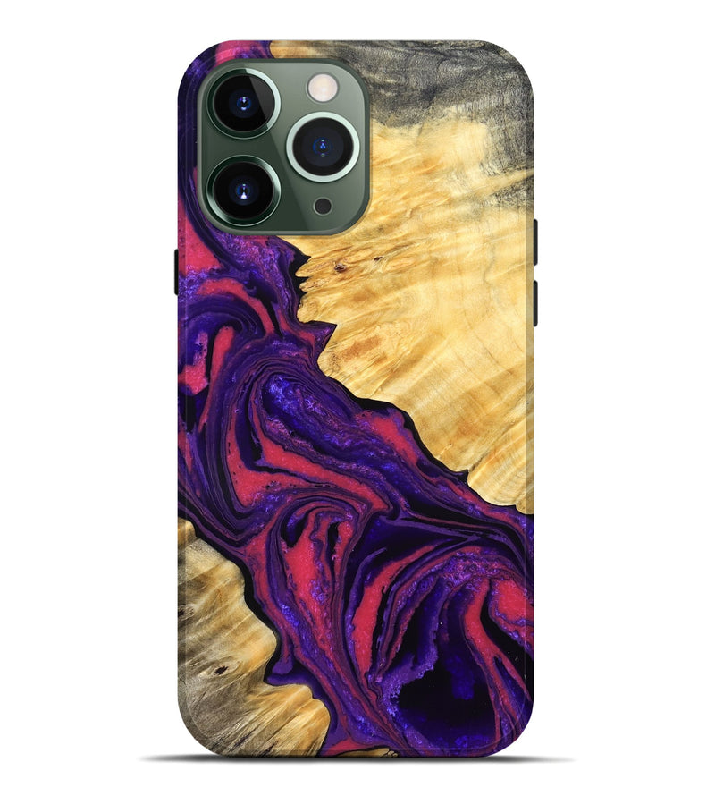 iPhone 13 Pro Max Wood Live Edge Phone Case - Simon (Purple, 832045)