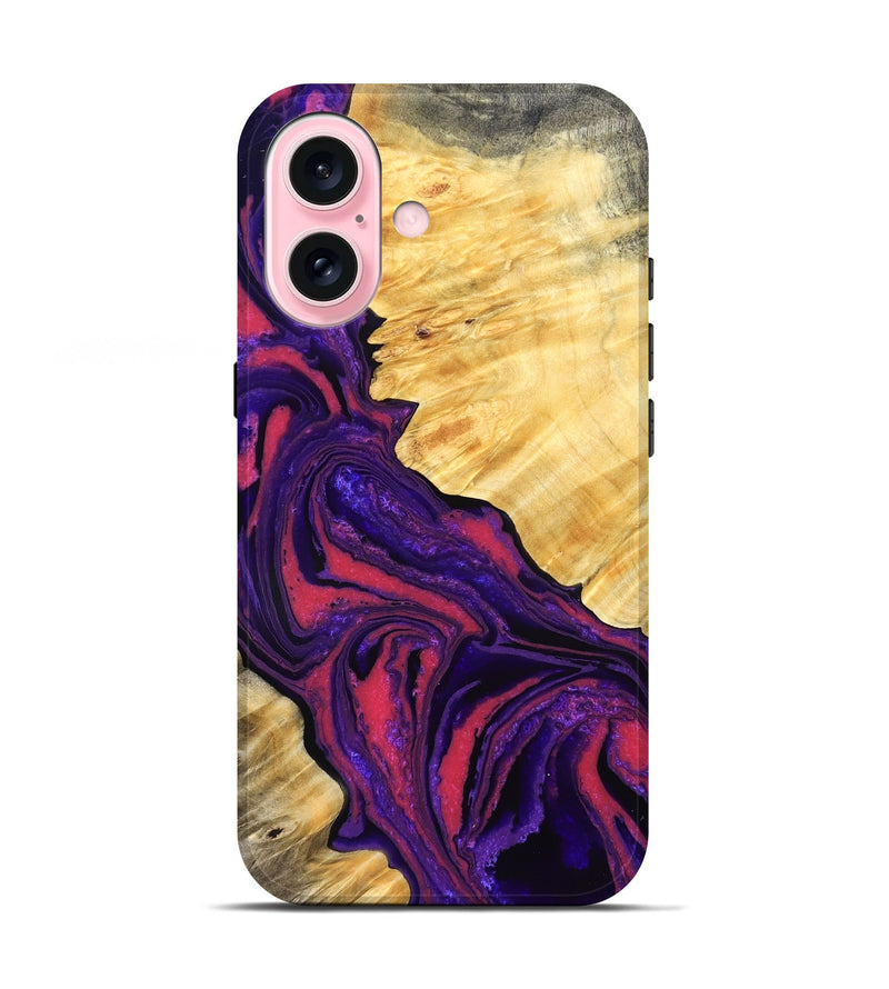 iPhone 17 Wood Live Edge Phone Case - Simon (Purple, 832045)