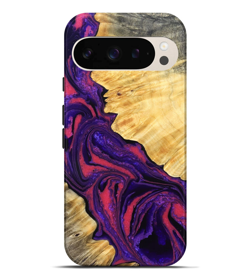 Pixel 10 Pro XL Wood Live Edge Phone Case - Simon (Purple, 832045)