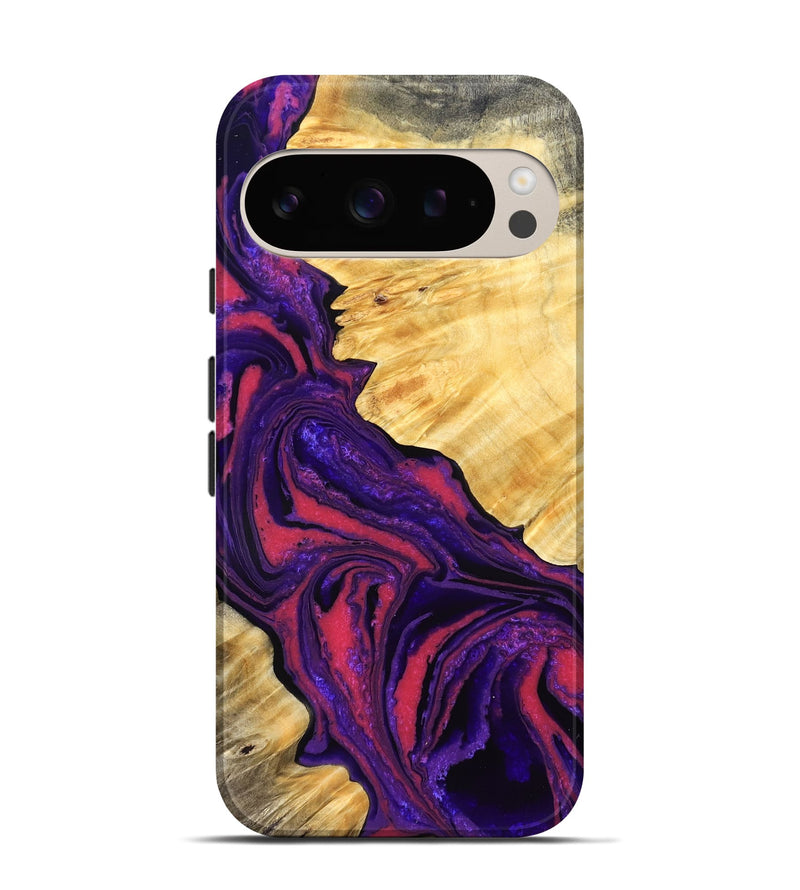 Pixel 9 Pro Wood Live Edge Phone Case - Simon (Purple, 832045)