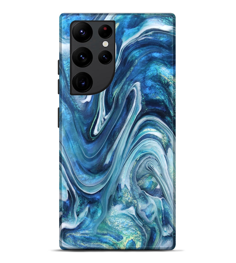 Galaxy S22 Ultra ResinArt Live Edge Phone Case - Beckett (Blue, 832046)