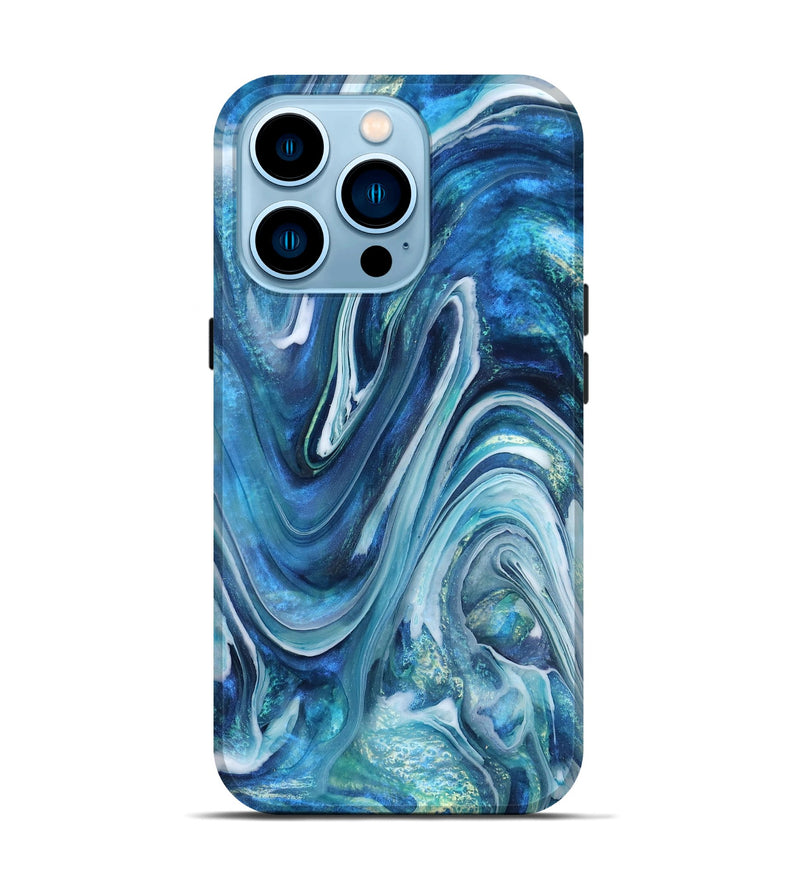 iPhone 14 Pro ResinArt Live Edge Phone Case - Beckett (Blue, 832046)