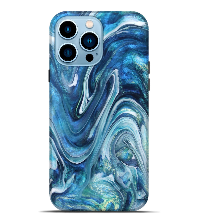 iPhone 14 Pro Max ResinArt Live Edge Phone Case - Beckett (Blue, 832046)