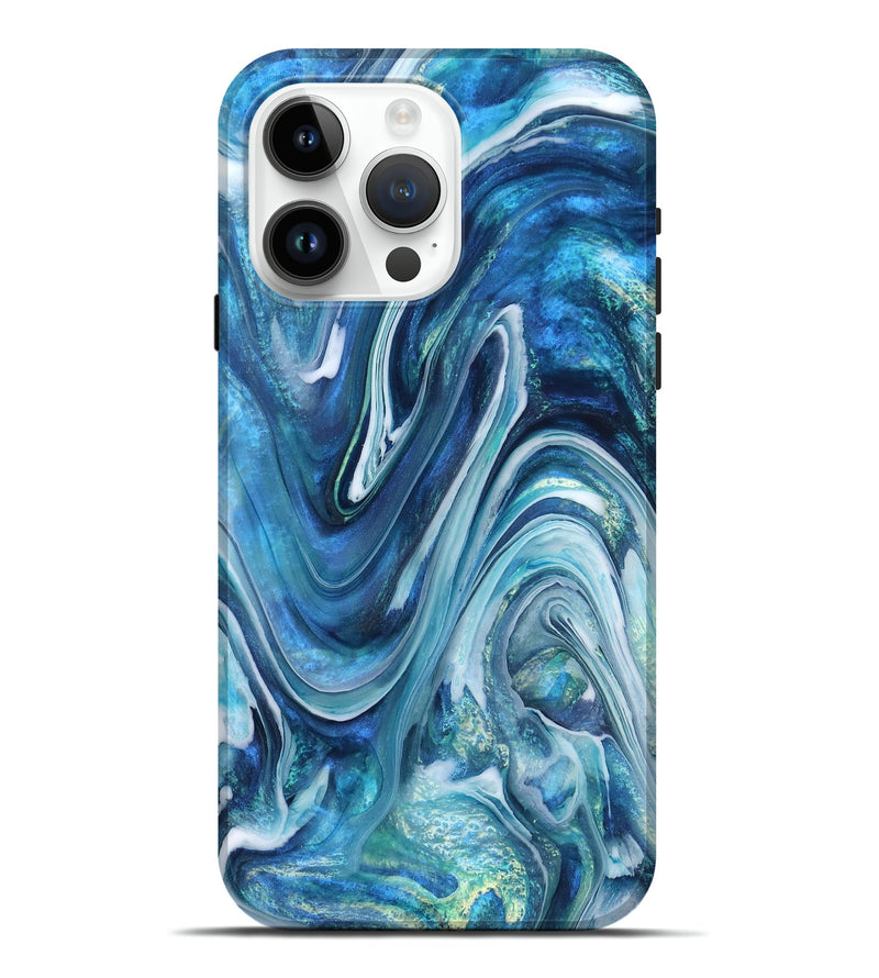 iPhone 15 Pro Max ResinArt Live Edge Phone Case - Beckett (Blue, 832046)