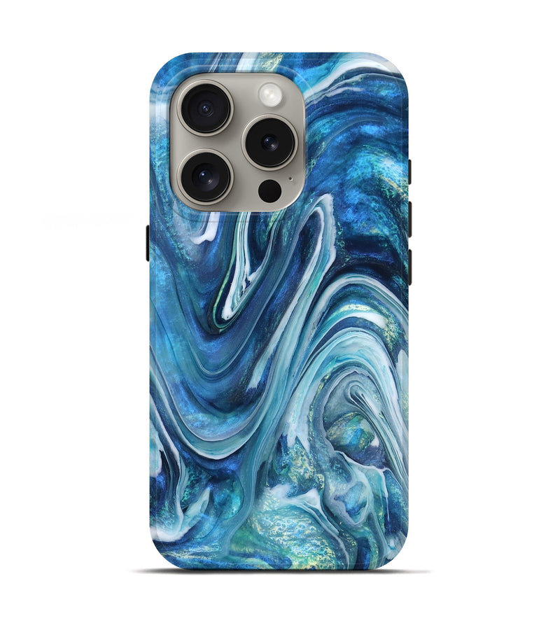 iPhone 16 Pro ResinArt Live Edge Phone Case - Beckett (Blue, 832046)