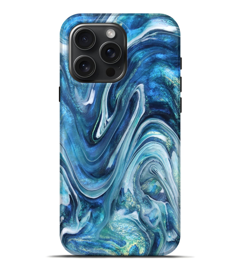 iPhone 16 Pro Max ResinArt Live Edge Phone Case - Beckett (Blue, 832046)