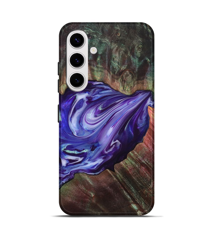 Galaxy S25 Wood Live Edge Phone Case - Roxanna (Purple, 832047)
