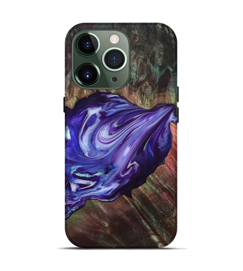 iPhone 13 Pro Wood Live Edge Phone Case - Roxanna (Purple, 832047)