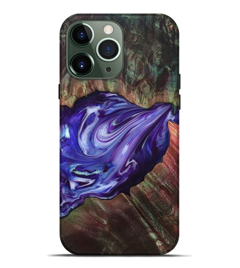 iPhone 13 Pro Max Wood Live Edge Phone Case - Roxanna (Purple, 832047)