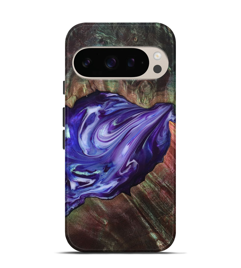 Pixel 10 Pro Wood Live Edge Phone Case - Roxanna (Purple, 832047)