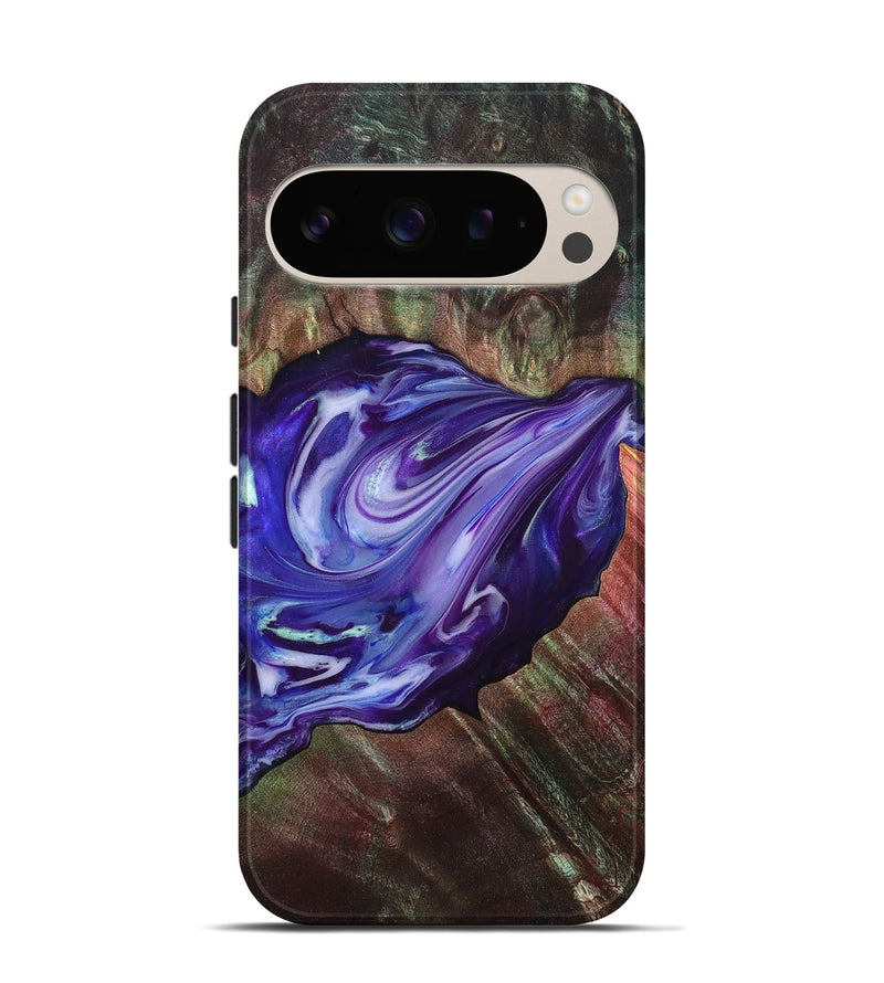Pixel 9 Wood Live Edge Phone Case - Roxanna (Purple, 832047)