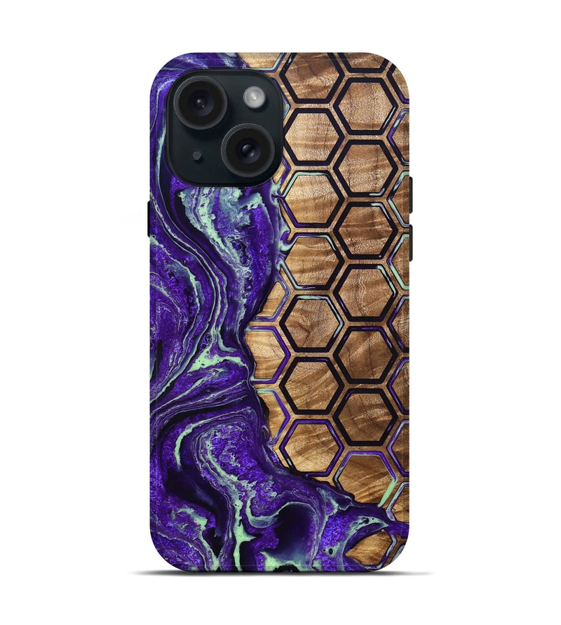 iPhone 15 Wood Live Edge Phone Case - Brandyn (Pattern, 832049)