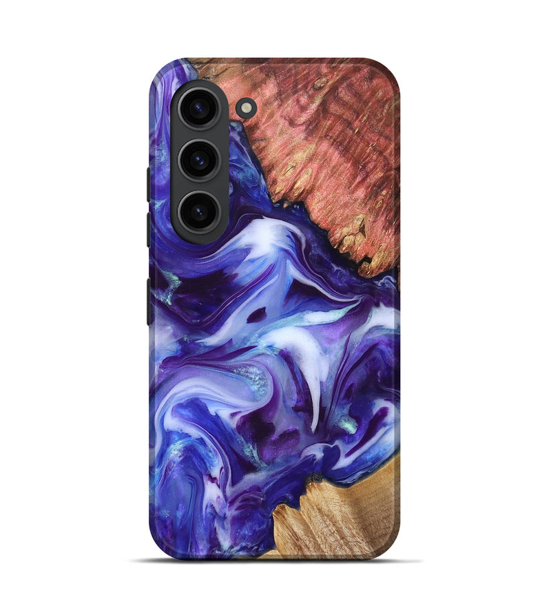 Galaxy S23 Wood Live Edge Phone Case - Dock (Purple, 832051)