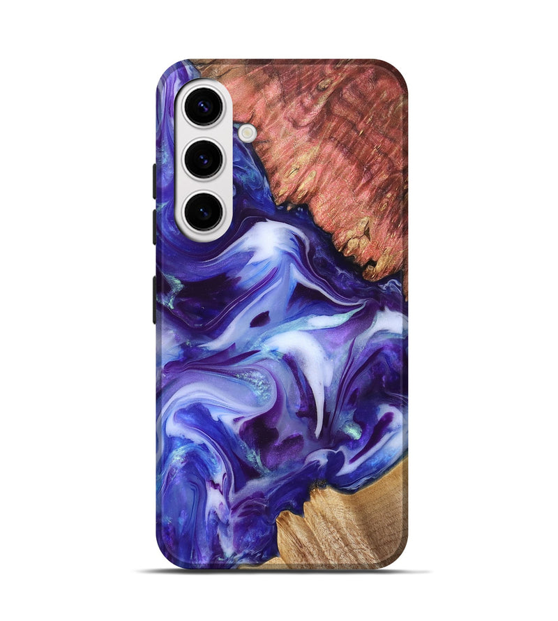 Galaxy S25 Wood Live Edge Phone Case - Dock (Purple, 832051)