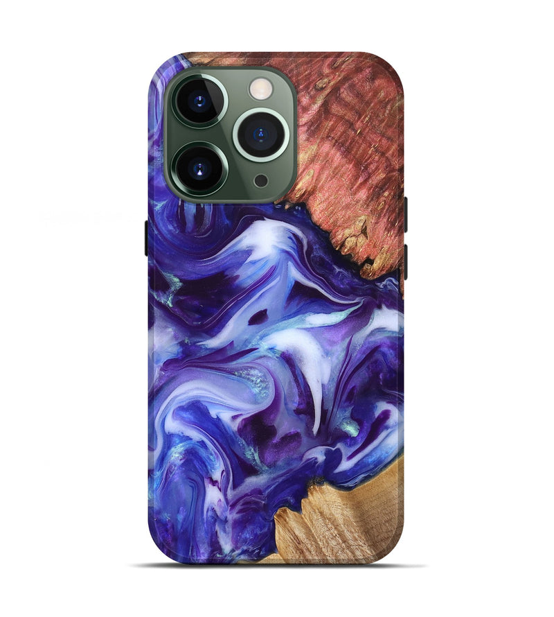 iPhone 13 Pro Wood Live Edge Phone Case - Dock (Purple, 832051)